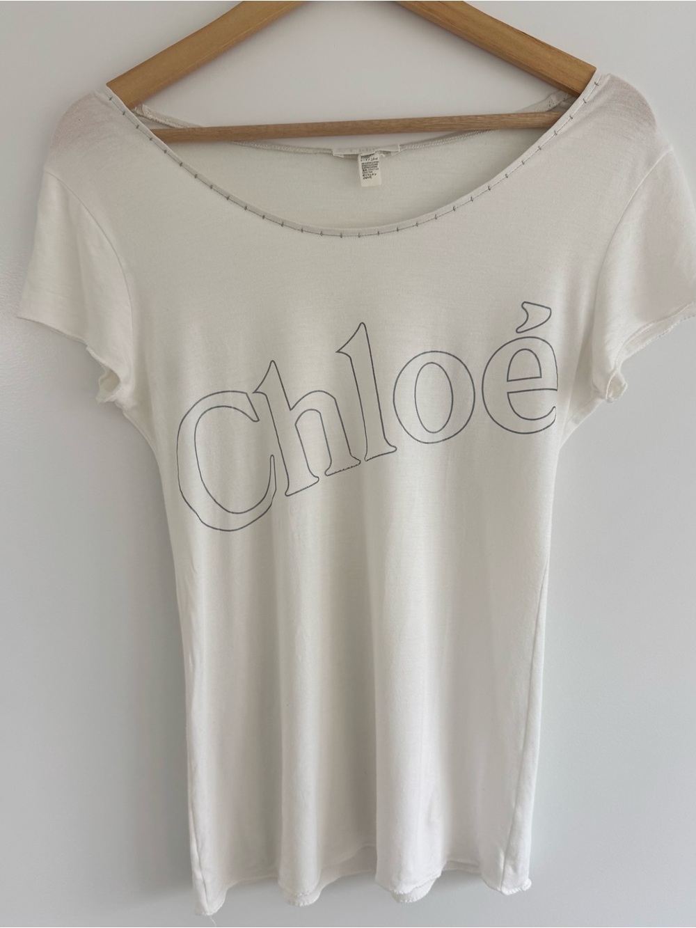 Authentic vintage chloé white tshirt